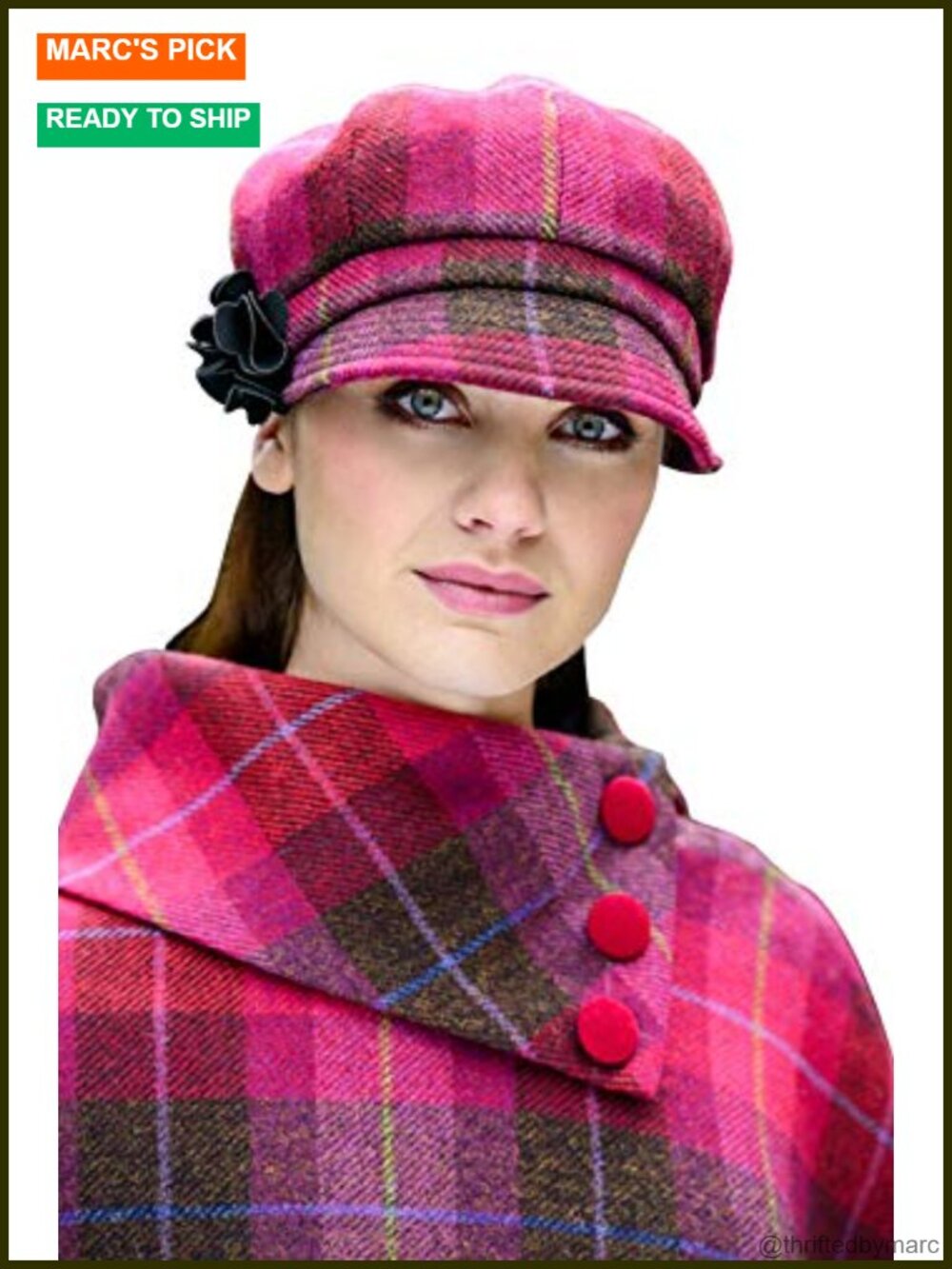 Mucros Newsboy Cap Irish Wool Hat Adjustable Windproof Dry Clean Only